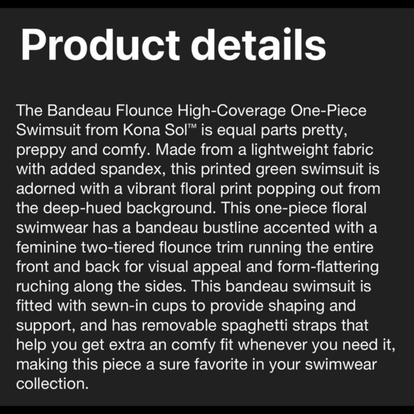 Kona Sol Bandeau Flounce High Coverage - Picture 4 of 5